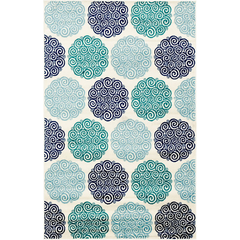 JaneSeymour™ Open Heart Turquoise/Blue Area Rug & Reviews Wayfair